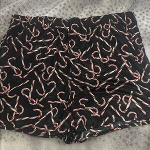 Candy Cane Print Black Boxer Shorts XL 40-42 no boundries Christmas NEW 🎄